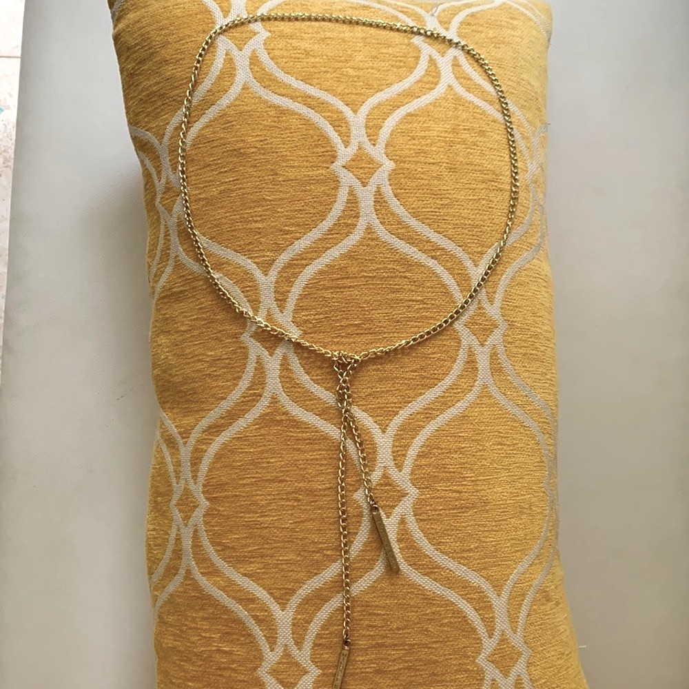 Michael Kors gold tone tie-necklace